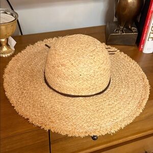 GIGI PIP Woven Straw Hat with Brown Band